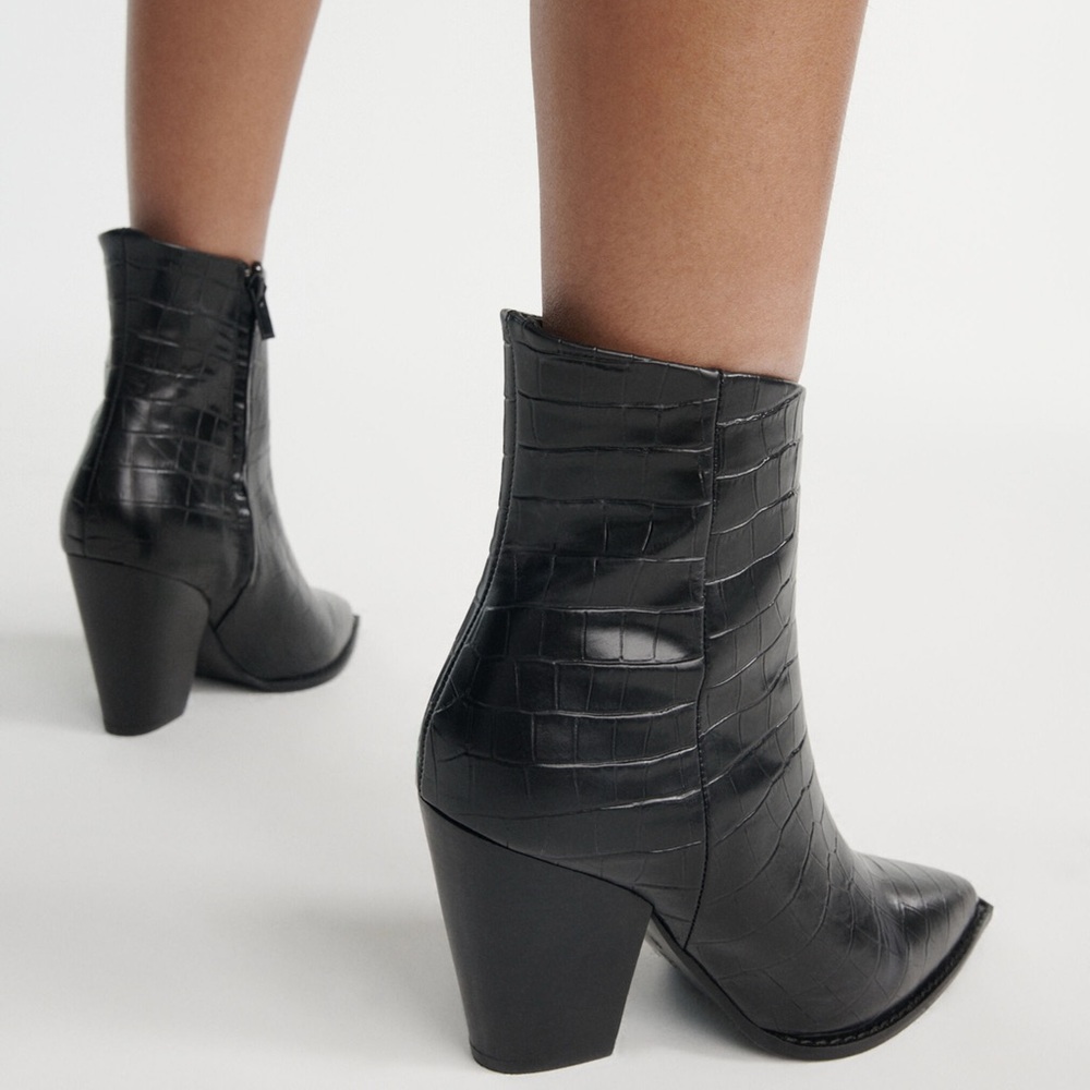 The Kooples Croc Embossed Boots - Picture 7 of 7